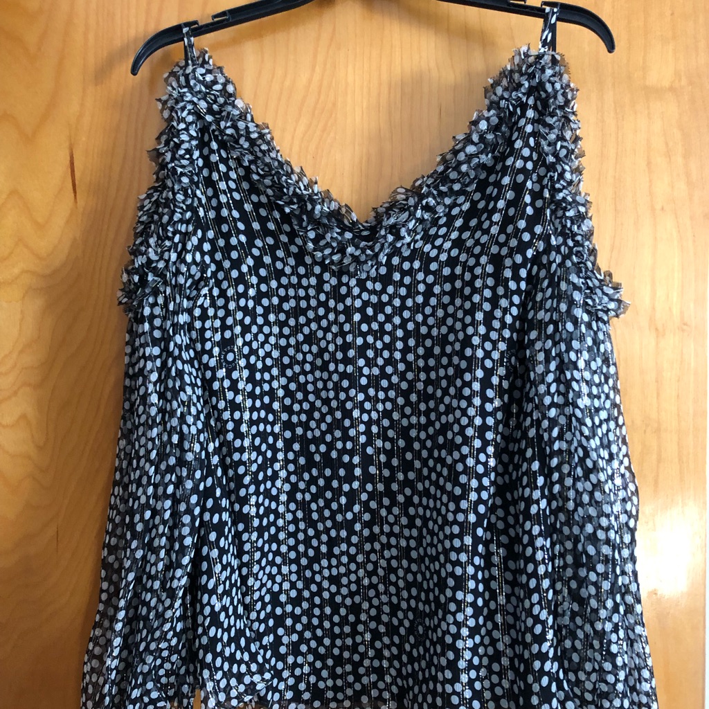 Stella Mccartney Cold Shoulder Long Sleeve Top
